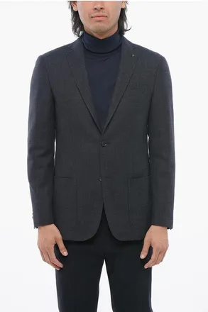 Corneliani CC COLLECTION Cotton-blended RIGHT Blazer with Hopsack Motif size 48