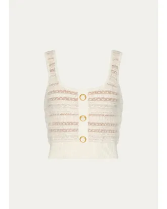 L'agence Galene Mixed-Stitch Sweater Tank Top