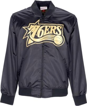 Mitchell & Ness satijnen jas - Heren - Bomber jackets - Zwart - L - Satijn - Jassen