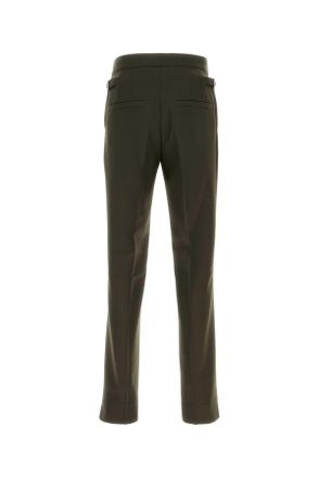Namacheko Mens Olive Green Wool Pant Olivebrown Pantaloni