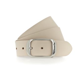 Tamaris Lederg&uuml;rtel TAMARIS, Damen, Gr. 11,5, beige, Rindsleder, unifarben, G&uuml;rtel Lederg&uuml;rtel, Doppelschliesse in gl&auml;nzendem Silber