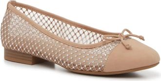 Kelly & Katie Womens Kelly & Katie Bling Ballet Flats Beige Bow Detail Slip On HAWK1660