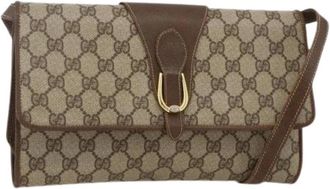 Gucci Pre-owned Cross Body Bags, female, Beige, Size: ONE SIZE Pre-owned Vintage GG Shoulder Bag