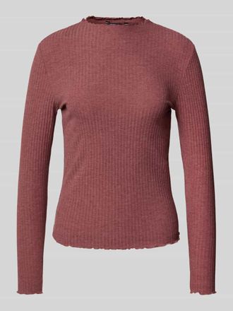 Only Slim Fit Langarmshirt mit Viskose-Anteil Modell LEMMA in Altrosa, Größe XL