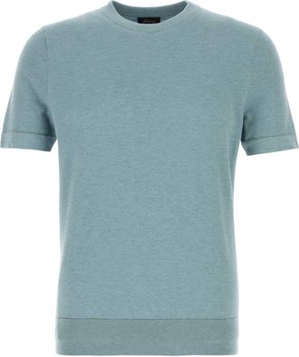 Brioni Cerulean Blue Cotton T Shirt