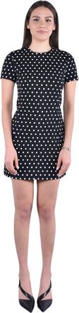 Michael Kors Polka-Dot Straight Dress - Dames - Korte kleedjes - Zwart - 3XS - Leer - Kleedjes