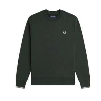 Fred Perry Hombre, Sudaderas, Verde, Talla: M