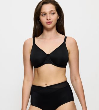 Triumph Minimizer-BH TRIUMPH Urban Minimizer W X, Damen, Gr. 85, Cup C, schwarz, Microtouch, Obermaterial: 64% Polyester, 24% Polyamid, 12% Elasthan (LYCRA), 