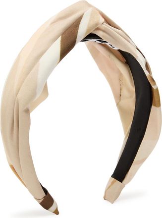 Eugenia Kim Eugenia Kim Trish Printed Satin Headband - Beige - One Size