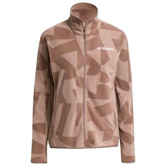ADIDAS TERREX MT AOP Full Zip Fleece Fleecejacke f&uuml;r Damen | braun