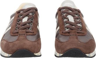 Premiata Brown Sporty Suede Leather Sneakers