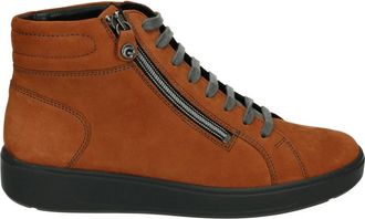 Ganter Sportieve Mid Damesschoenen Cognac Nubuck - Dames - Sneakers - Bruin - 38 EU - Leer - Schoenen