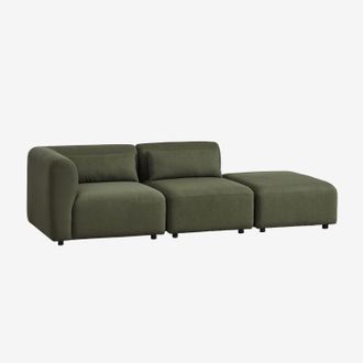 Sklum Sof&aacute; Modular Esquinero De 2 Piezas Con Puff Fogler Sklum