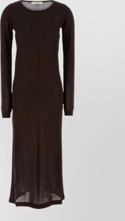 Christophe Lemaire knit midi dress long sleeves round neck