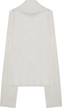 Alberta Ferretti Cropped Open Front Chiffon Top