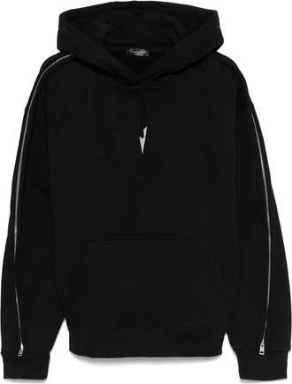 MUGLER Felpa con zip - Nero