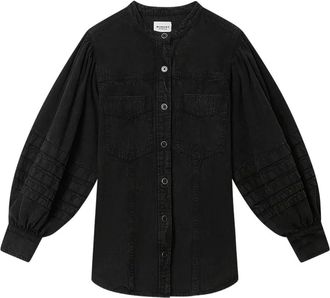 Isabel Marant Mileda blouse met opgestikte zak - Zwart
