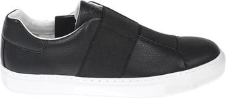 Armani Jeans Lage Sneaker Zwart - Heren - Sneakers - Zwart - 43 EU - Leer - Schoenen