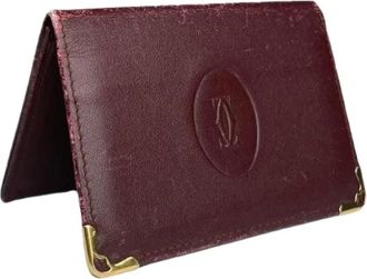 Cartier Pre-owned Vintage Leren Portemonnee - Dames - Vintage Accessoires - Rood - ONE Size - Leer - Vintage