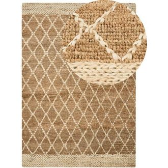 Beliani Rug ZORAVA Beige 160 x 230 cm Jute