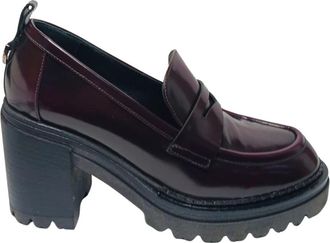 Sergio Rossi Mocassins Leer - Dames - Pumps - Paars - 37 EU - Leer - Schoenen