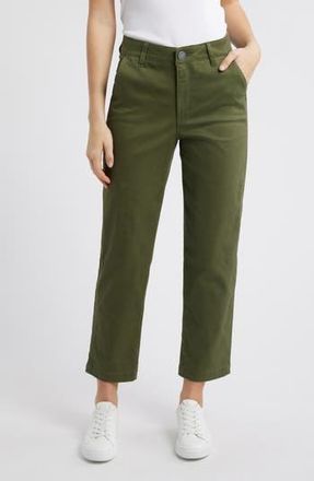 Wit & Wisdom Skyrise Slim Straight Leg Twill Pants in Celadon at Nordstrom Rack, Size 4