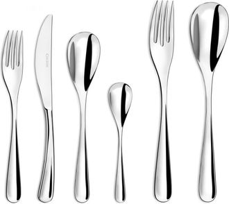 Bloomingdale's Cubertería de 50 piezas en estuche de madera Acero inoxidable Acero