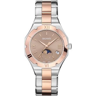 Balmain Be Balmain Moonphase Bracelet Watch, 33mm in Two Tone Steel at Nordstrom