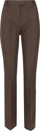 Max Mara Brown Regular Flat Front Pant