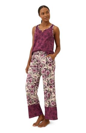 Pact Organic Staycation Sleep Tank in Gathered Garden at Nordstrom, Size Medium