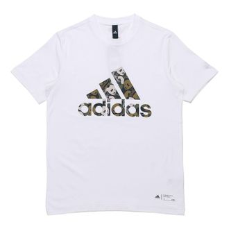 adidas China Tee M Panda Crew Neck Sports Short Sleeve White GP1849
