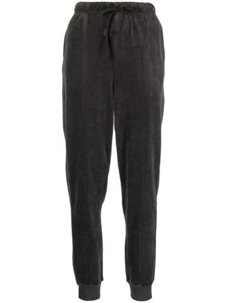 Fear of God drawstring velour trousers - women - Cotton/Nylon - S - Grey