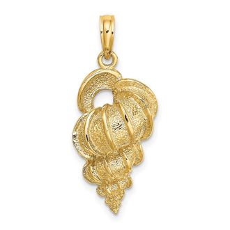 Diamond2Deal 14k Yellow Gold Wentletrap Shell Charm