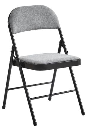 Boxxx Klappstuhl, Schwarz, Hellgrau, Metall, Textil, Rundrohr, 46.5x79x47 cm, Stoffauswahl, klappbar, Esszimmer, St&uuml;hle, Klappst&uuml;hle