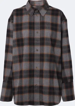 R&oacute;he R&oacute;he Checked cotton flannel shirt