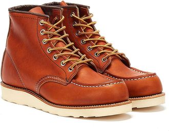 Red Wing Shoes Shoes Heritage Work 6 Inch Moc Toe Oro Legacy Mens Tan Boots - Brown Leather - Size UK 10.5