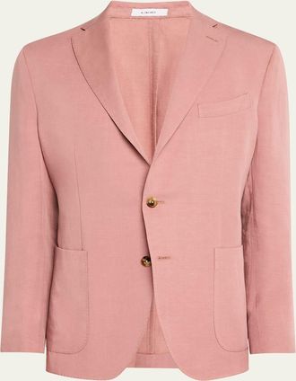 Boglioli Mens Solid Single-Breasted Sport Coat