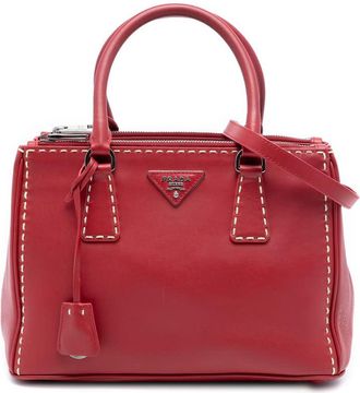 Prada Pre-owned Prada Small City Calf Hand Stitched Galleria Double Zip Satchel Ladies C5LEIKXFRDB0NKZ0
