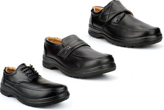 Generic Mens Lightweight Shoes Size 6 Boys Shoes Size 10 Lace Up Shoe Mens Lace Up Shoe Casual Touch Fastening Lightweight Comfort Slip On Sizes 6-12 Black 11