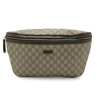 Gucci Gg Plus Beige Dark Brown Gg Supreme Leather Sling Bag (Pre-Owned)