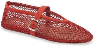 Alaia Mesh Ballet Flat in Orange Brule at Nordstrom, Size 8.5Us