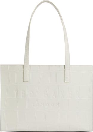 Ted Baker Croccon Croc Effect Icon Bag Ivory Cream