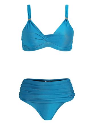 Lygia & Nanny triangle-top clasp-fastening bikini - Blue
