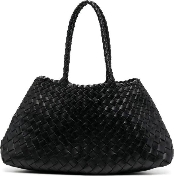 Big Santa Croce Interwoven Leather Tote Bag