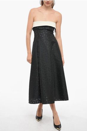 Philosophy di Lorenzo Serafini Abito Bustier a Fascia in Radzmir Fustellato taglia 40