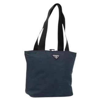 Prada Pre-owned Tote Bags, female, Blue, Size: ONE SIZE Pre-owned Vintage Tote Bag