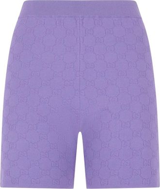 Gucci Viscose Shorts - Dames - Bermuda - Paars - S - Korte Broeken