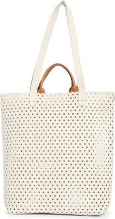Clare Vivier Micheline Perforated Leather Tote in Cream at Nordstrom Rack