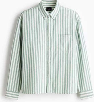 H&M Relaxed Fit Oxford shirt - Green