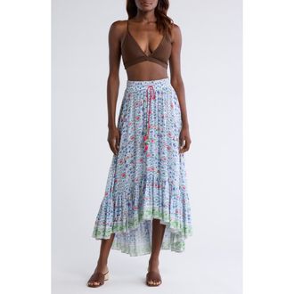 Alicia Bell Margo Cover-Up High-Low Skirt in Light/Pastel Blue at Nordstrom, Size X-Large